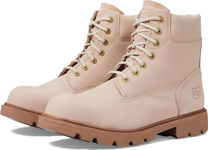 Timberland PRO Sawhorse 6 Composite Safety Toe Men's Boots Rose : Men's 7.5 - Women's 9 Medium, Leather
