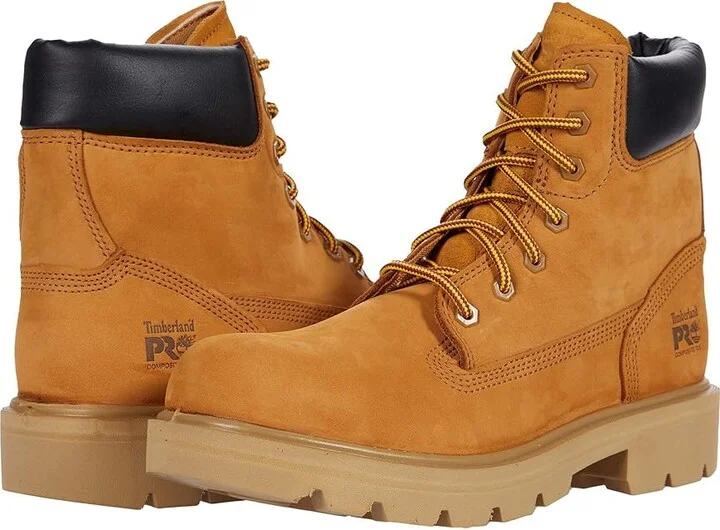 Timberland PRO Sawhorse 6 Composite Safety Toe Men's Boots Wheat 1 : Men's 3.5 - Women's 5 Medium, Leather