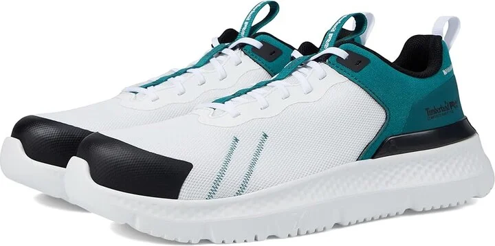 Timberland PRO Setra Composite Safety Toe Men's Shoes White/Emerald : 10 D - Medium, Textile