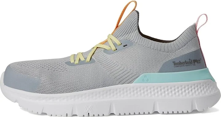 Timberland PRO Setra Knit Composite Safety Toe Women's Shoes Grey/Aqua : 5.5 B - Medium - Image 6