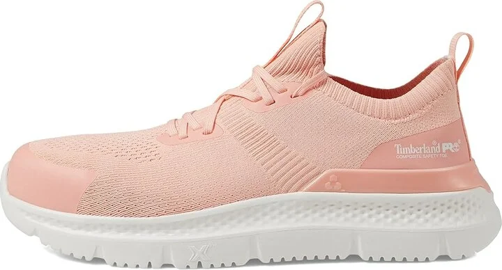 Timberland PRO Setra Knit Composite Safety Toe Women's Shoes Pink/White : 5.5 B - Medium - Image 6