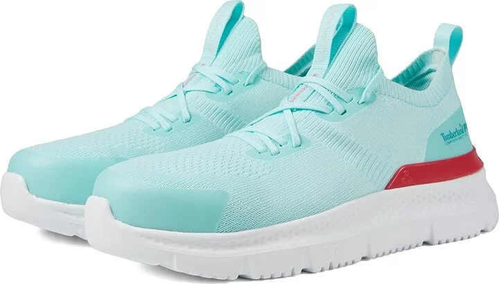 Timberland PRO Setra Knit Composite Safety Toe Women's Shoes Seafoam/Red : 5.5 B - Medium