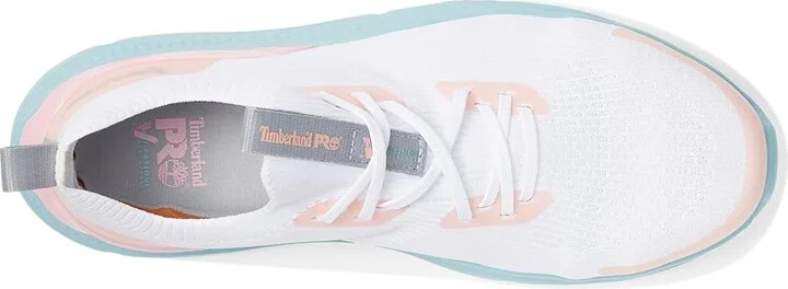 Timberland PRO Setra Knit Composite Safety Toe Women's Shoes White/Peach : 5.5 B - Medium - Image 2