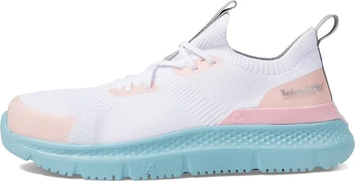 Timberland PRO Setra Knit Composite Safety Toe Women's Shoes White/Peach : 5.5 B - Medium - Image 6