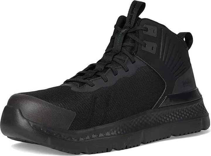 Timberland PRO Setra Mid Composite Safety Toe Men's Shoes Black-2024 NEW : Men's 3.5 - Women's 5 Wide, Textile - Image 5