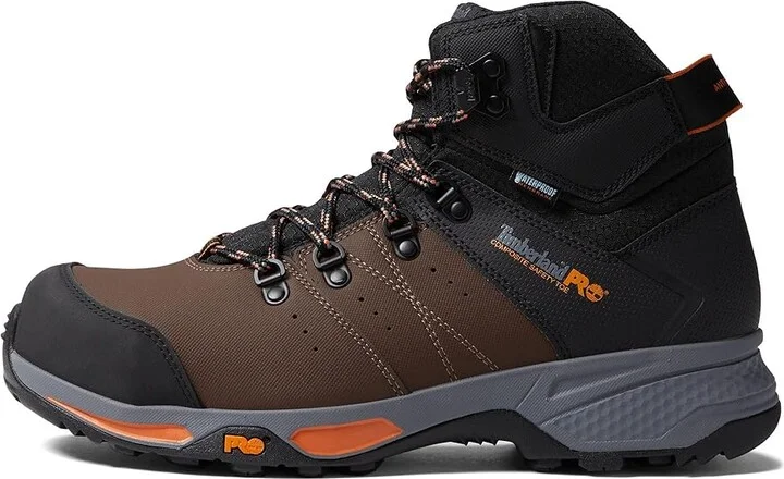 Timberland PRO Switchback 6 Composite Safety Toe Puncture Resistant Waterproof Men's Shoes Brown/Orange1 : 13 D - Medium, Leather - Image 5