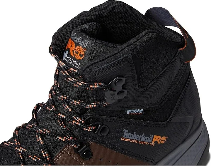 Timberland PRO Switchback 6 Composite Safety Toe Puncture Resistant Waterproof Men's Shoes Brown/Orange1 : 13 D - Medium, Leather - Image 6