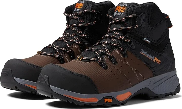 Timberland PRO Switchback 6 Composite Safety Toe Puncture Resistant Waterproof Men's Shoes Brown/Orange1 : 13 D - Medium, Leather