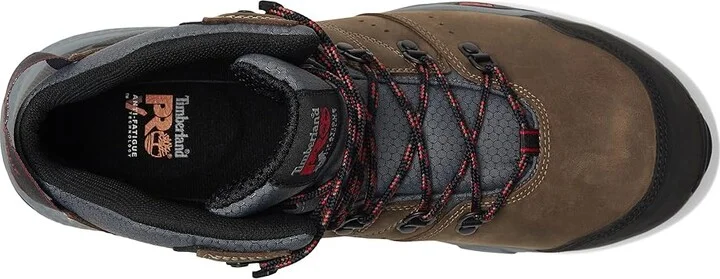Timberland PRO Switchback 6 Composite Safety Toe Puncture Resistant Waterproof Men's Shoes Brown Turkish Coffee/Red 1 : 8.5 D - Medium - Image 2