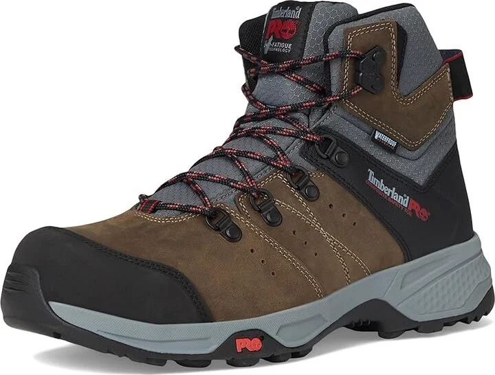 Timberland PRO Switchback 6 Composite Safety Toe Puncture Resistant Waterproof Men's Shoes Brown Turkish Coffee/Red 1 : 8.5 D - Medium - Image 5