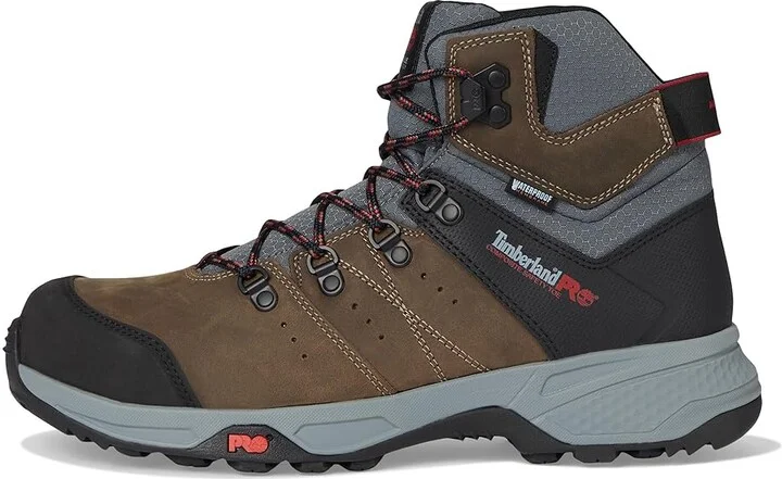 Timberland PRO Switchback 6 Composite Safety Toe Puncture Resistant Waterproof Men's Shoes Brown Turkish Coffee/Red 1 : 8.5 D - Medium - Image 6