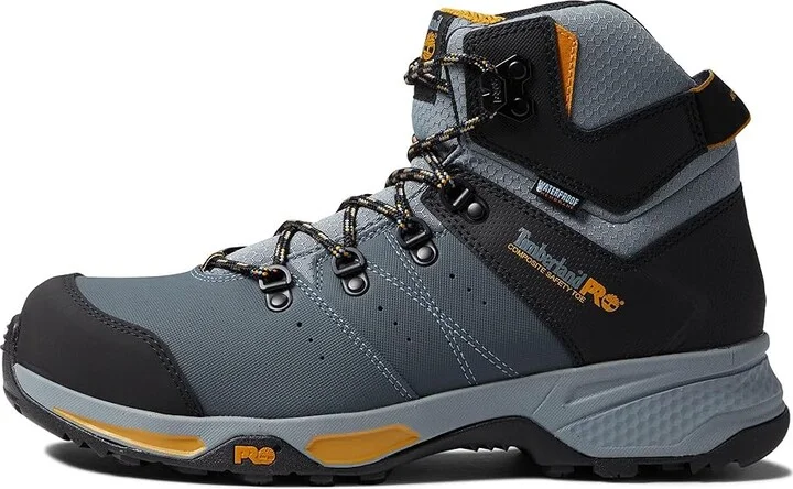 Timberland PRO Switchback 6 Composite Safety Toe Puncture Resistant Waterproof Men's Shoes Grey/Yellow1 : 7 E - Wide, Leather - Image 5