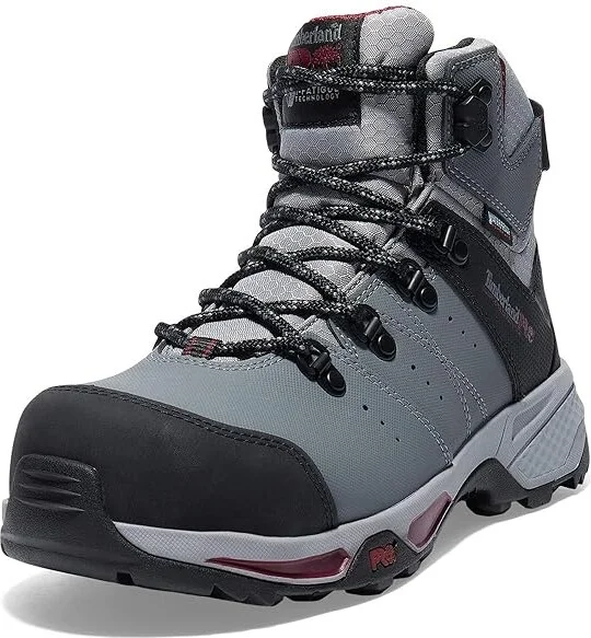 Timberland PRO Switchback Composite Safety Toe Waterproof Women's Shoes Grey/Purple : 9 C - Medium, Leather - Image 5