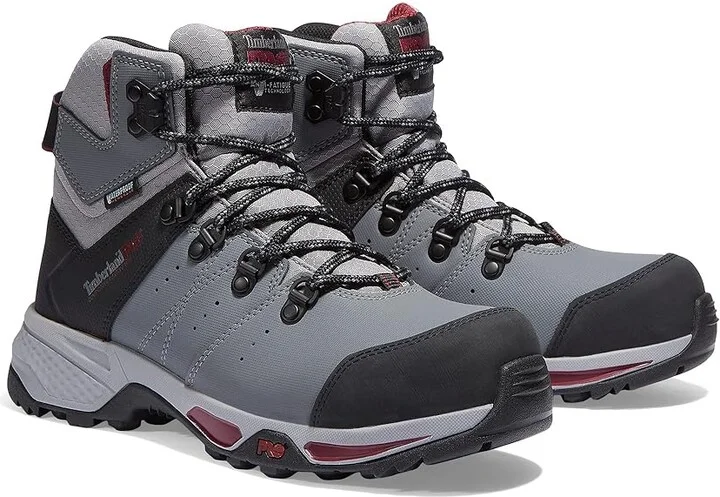 Timberland PRO Switchback Composite Safety Toe Waterproof Women's Shoes Grey/Purple : 9 C - Medium, Leather