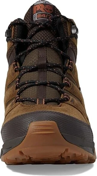 Timberland PRO Switchback LT 6 Inch Soft Toe Waterproof Industrial Work Hiker Boots Men's Work Boots Brown/Gum : 14 D - Medium, Rubber/Suede - Image 2