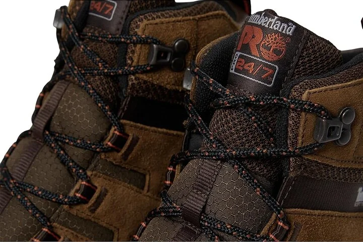 Timberland PRO Switchback LT 6 Inch Soft Toe Waterproof Industrial Work Hiker Boots Men's Work Boots Brown/Gum : 14 D - Medium, Rubber/Suede - Image 5