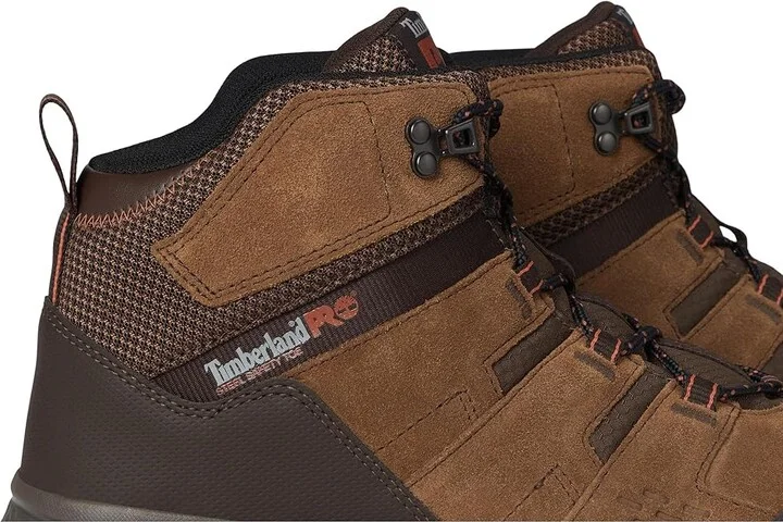 Timberland PRO Switchback LT 6 Inch Steel Safety Toe Industrial Work Hiker Boots Men's Work Boots Brown/Gum 1 : 9 E - Wide, Leather - Image 7