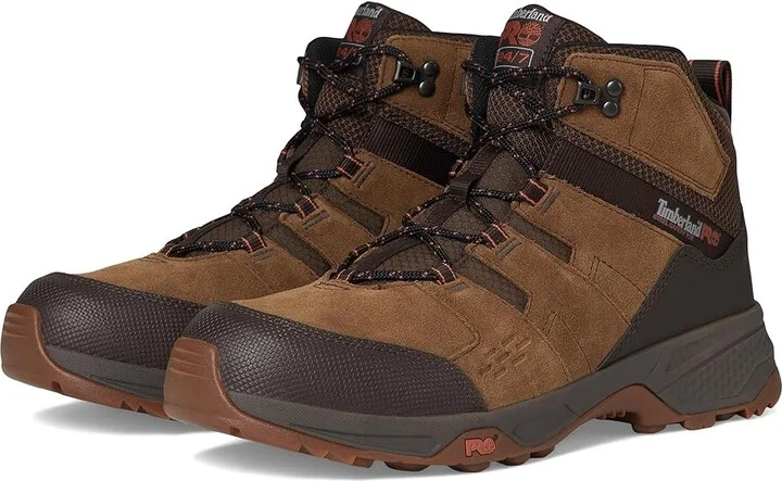 Timberland PRO Switchback LT 6 Inch Steel Safety Toe Industrial Work Hiker Boots Men's Work Boots Brown/Gum 1 : 9 E - Wide, Leather