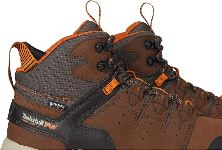 Timberland PRO Tempe Alloy Safety Toe Waterproof Men's Work Boots Medium Brown : 15 E - Wide, Leather - Image 7
