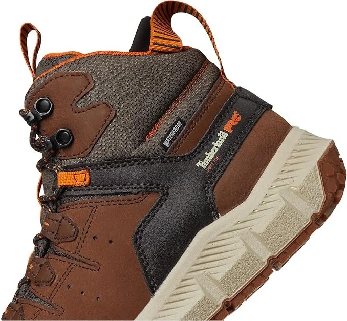 Timberland PRO Tempe Soft Toe Waterproof Men's Work Boots Medium Brown : 7.5 E - Wide, Leather - Image 7