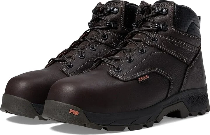 Timberland PRO Titan EV 6 Composite Safety Toe Internal MetGuard Industrial Work Boot Men's Work Boots Brown : 14 E - Wide, Leather