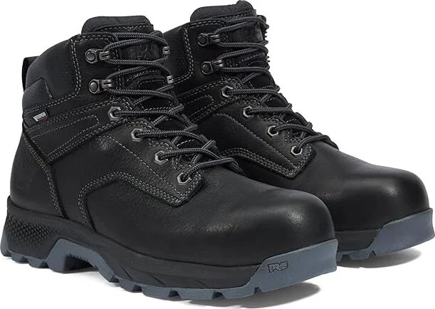 Timberland PRO TITAN EV 6 Composite Safety Toe Waterproof Men's Shoes Black Rustler : 14 D - Medium, Leather