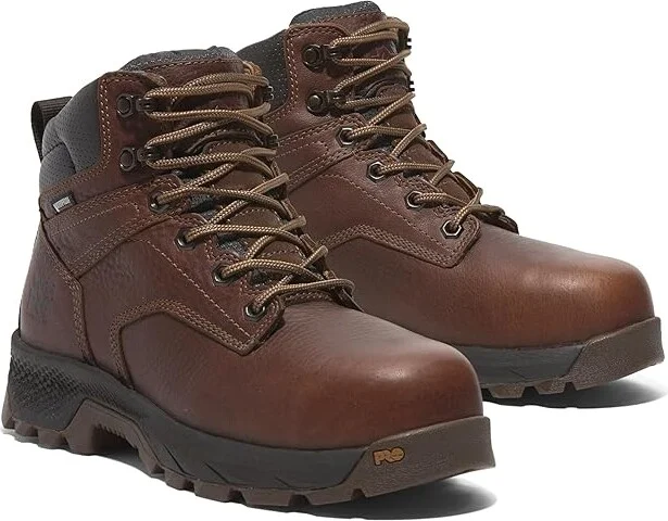 Timberland PRO TiTAN EV 6 Inch Composite Safety Toe Insulated Waterproof Women's Work Boots Coffee Tailgate Brown : 11 C - Medium, Leather