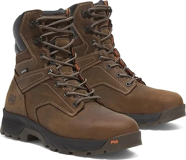 Timberland PRO TiTAN EV 8 Inch Soft Toe Waterproof Men's Work Boots Earth Bandit Brown : 11 D - Medium, Leather