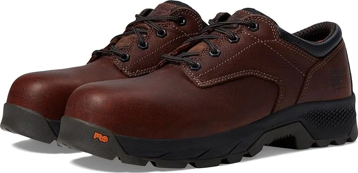 Timberland PRO Titan EV Oxford Composite Safety Toe Industrial Casual Work Shoe Men's Work Boots Teak Trailblazer 3 : 7.5 EE - Wide, Leather