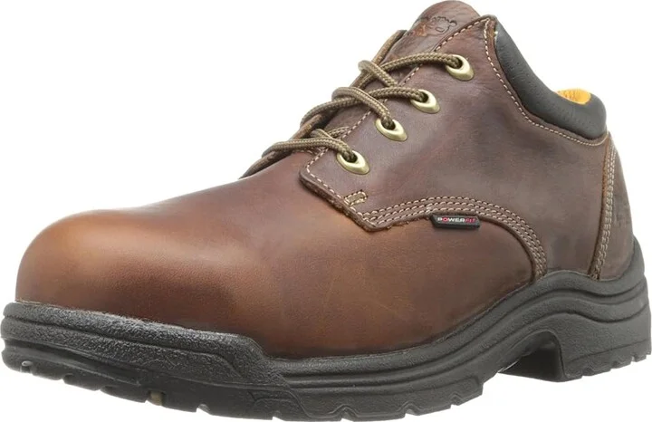 Timberland PRO TiTAN(r) Oxford Alloy Safety Toe Low Men's Industrial Shoes Haystack Brown : 13 D - Medium, Full Grain leather