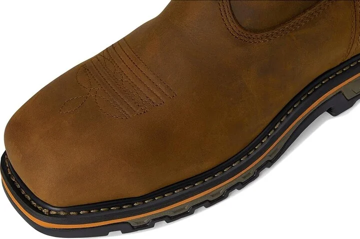 Timberland PRO True Grit BOA Pull-On Composite Safety Toe Waterproof Men's Work Boots Earth Bandit Brown : 7.5 D - Medium, Leather - Image 2