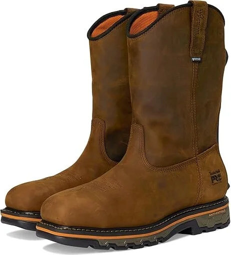 Timberland PRO True Grit BOA Pull-On Composite Safety Toe Waterproof Men's Work Boots Earth Bandit Brown : 7.5 D - Medium, Leather