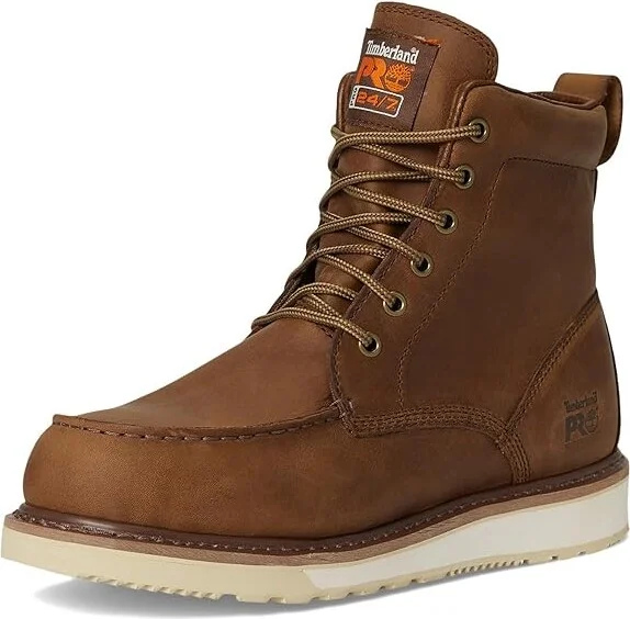 Timberland PRO Wedge 6 Soft Toe Men's Shoes Coconut : 7 E - Wide, Leather - Image 5