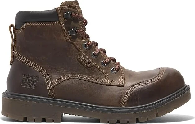 Timberland PRO Whitman 6 Inch Composite Safety Toe Waterproof Men's Work Boots Gaucho Brown : 12 D - Medium, Leather - Image 7