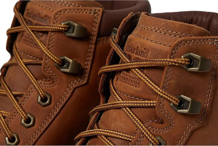 Timberland PRO Whitman 6 Inch Soft Toe Waterproof Men's Work Boots Copper Brown : 10.5 D - Medium, Leather - Image 5