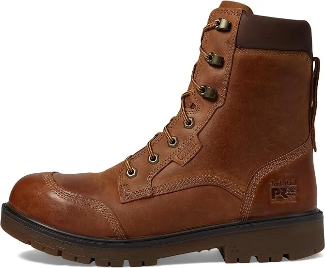 Timberland PRO Whitman 8 Inch Composite Safety Toe Waterproof Men's Work Boots Copper Brown : 12 D - Medium, Leather - Image 6