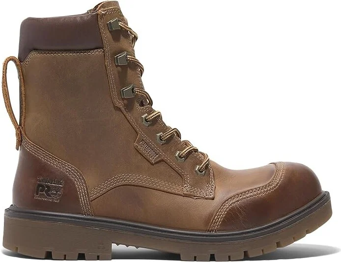 Timberland PRO Whitman 8 Inch Composite Safety Toe Waterproof Men's Work Boots Copper Brown : 12 D - Medium, Leather - Image 7