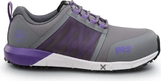 Timberland PRO Women's Composite Toe, Radius Steel Gray/Royal Purple MaxTRAX Slip Resistant EH Athletic Work Shoes - 6.0 M - Image 2