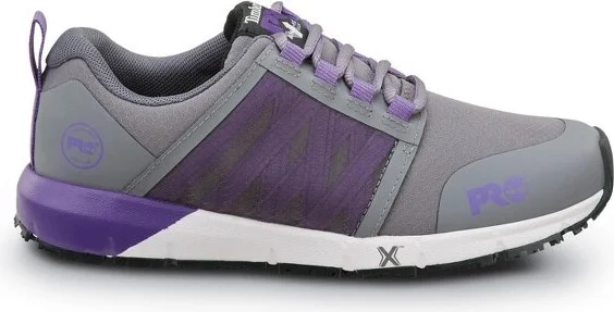Timberland PRO Women's Soft Toe, Radius Steel Grey/Aruba Blue MaxTRAX Slip Resistant EH Athletic Work Shoes - 10.0 M - Image 3