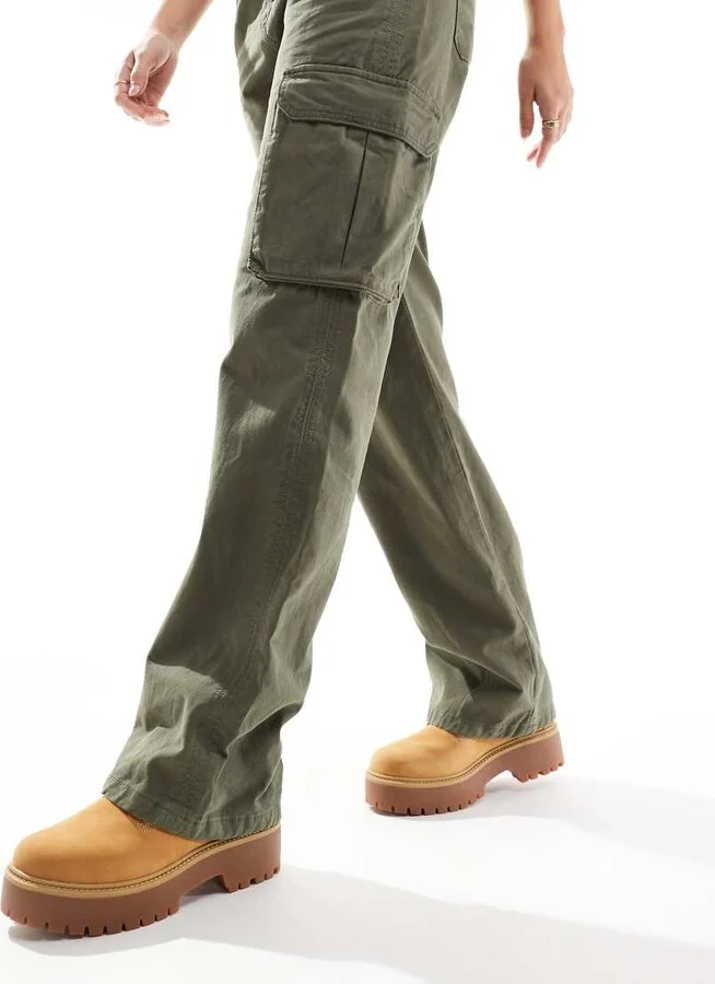 Timberland stone street 6 inch lace up platform waterproof boots in wheat - Image 2