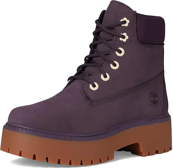 Timberland Stone Street 6 Inch Lace-Up Waterproof Women's Boots Dark Purple Nubuck : 5.5 B - Medium, Leather - Image 5