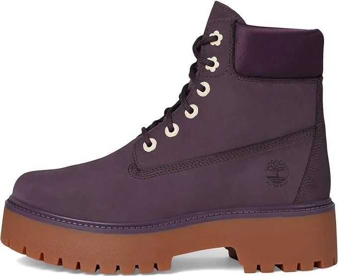 Timberland Stone Street 6 Inch Lace-Up Waterproof Women's Boots Dark Purple Nubuck : 5.5 B - Medium, Leather - Image 6