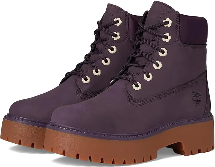 Timberland Stone Street 6 Inch Lace-Up Waterproof Women's Boots Dark Purple Nubuck : 5.5 B - Medium, Leather