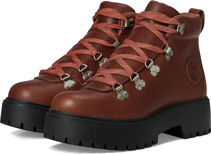 Timberland Stone Street Mid Lace-Up Women's Boots Rust Full Grain : 7 B - Medium, Leather