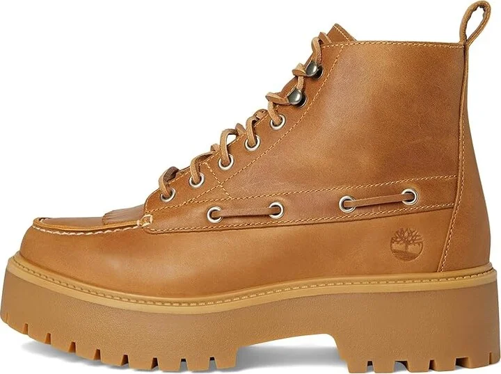 Timberland Stone Street Mid Lace-Up Women's Boots Wheat Full Grain : 8.5 B - Medium, Leather - Image 6