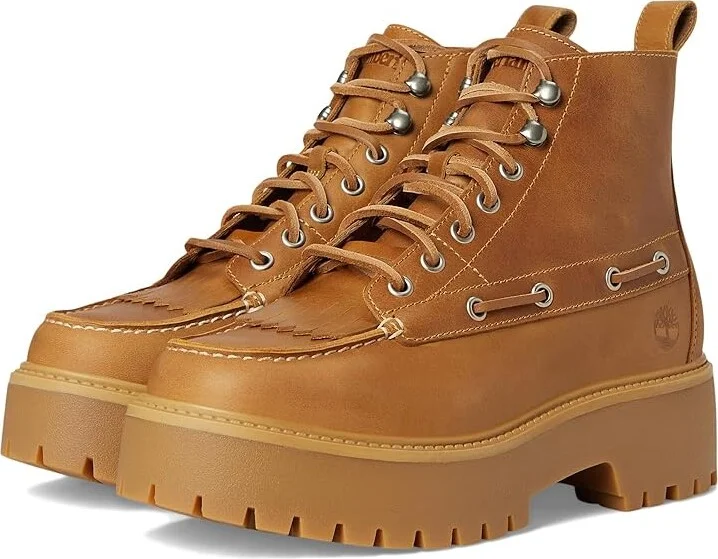 Timberland Stone Street Mid Lace-Up Women's Boots Wheat Full Grain : 8.5 B - Medium, Leather