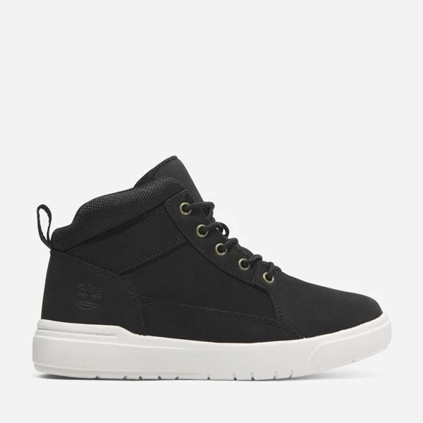 Timberland Toddler Allston Mid Lace-Up Sneaker, Black Nubuck,