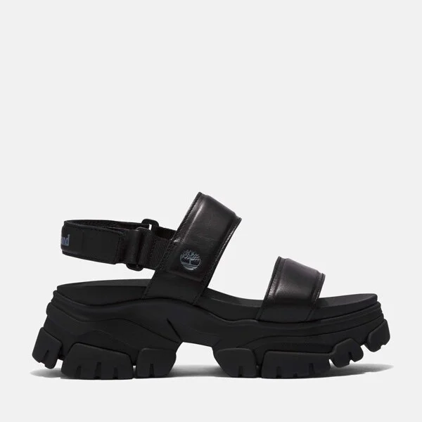 Timberland Women’s Adley Way 2-Strap Sandal, Jet Black,