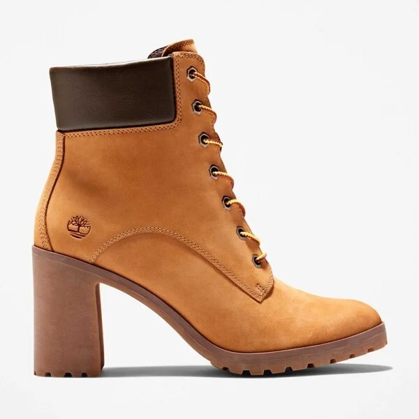 Timberland Women's Allington Lace-Up 6-Inch Boots, Wheat Nubuck,