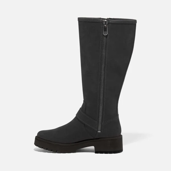 Timberland Women's Carnaby Cool Tall Zip Boot, Black Nubuck, - Image 2